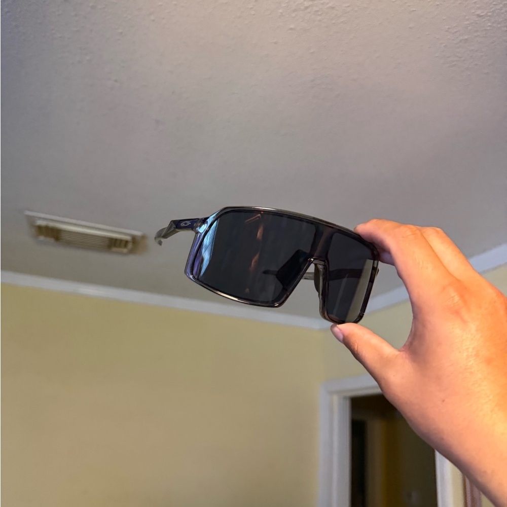 Sleek Black Rectangular Sunglasses Oakley Oakleys